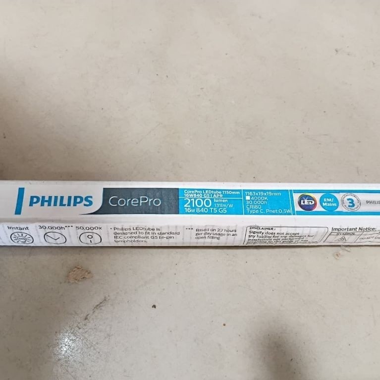 CorePro LED Tube 1150mm 16W 840-865 T5 APR Philips / T5 Led Philips 16W