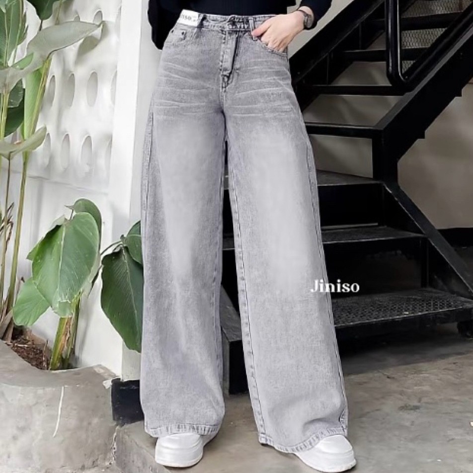 jiniso weekend baggy jeans grey