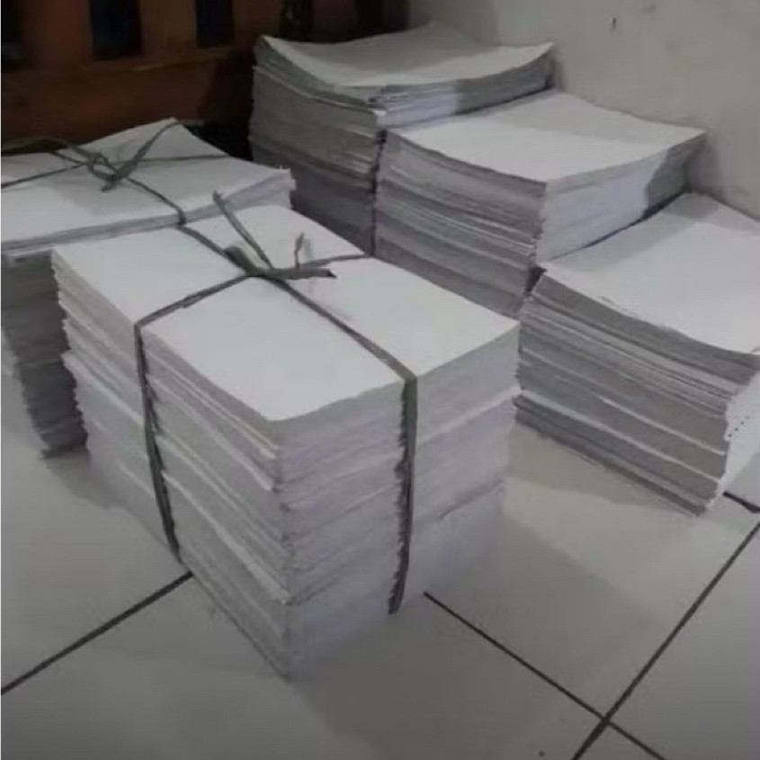 KERTAS BEKAS / HVS BEKAS F4 A4 PER KG KONDISI BAGUS SATU SISI KOSONG / alas pet / alas kandang anjin