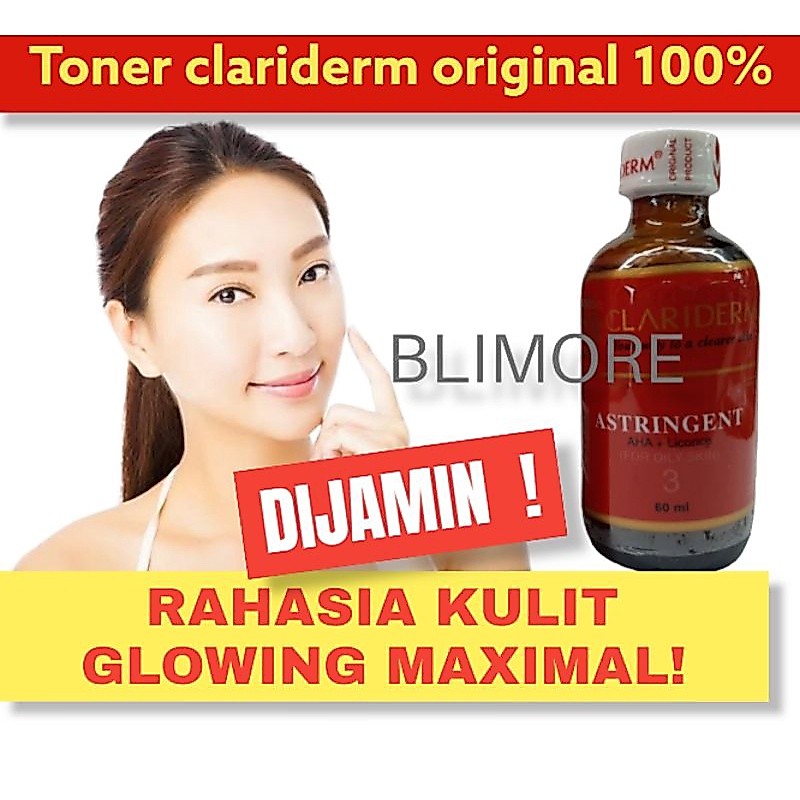 VASA YASA CLARIDERM ASLI 100% 60ML IMPORT PHILIPINA PEMUTIH WAJAH WOLGEN CLARIDERM ASLI TONER