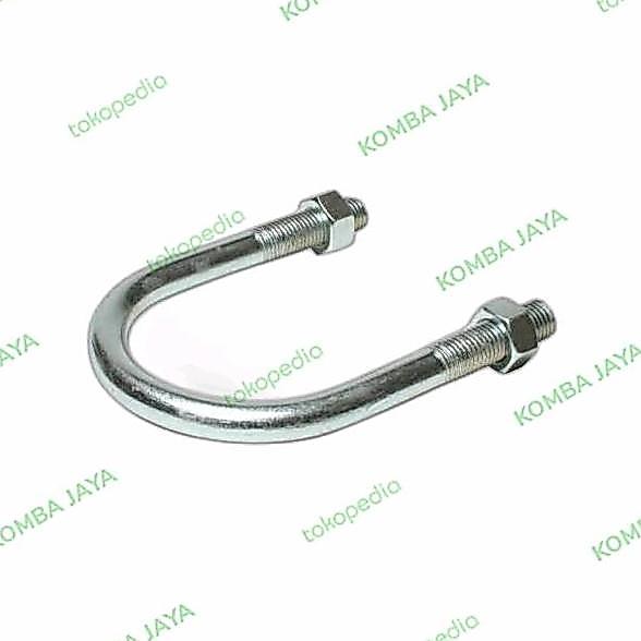 U BOLT PUTIH UKURAN 6 inch BESI M10