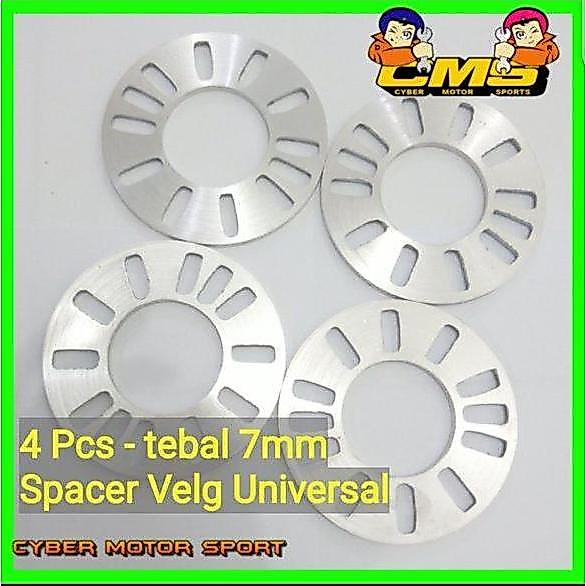 SPACER VELG MOBIL UNIVERSAL 7MM 4 BIJI. SPACER RODA MOBIL UNIVERSAL. PROMO