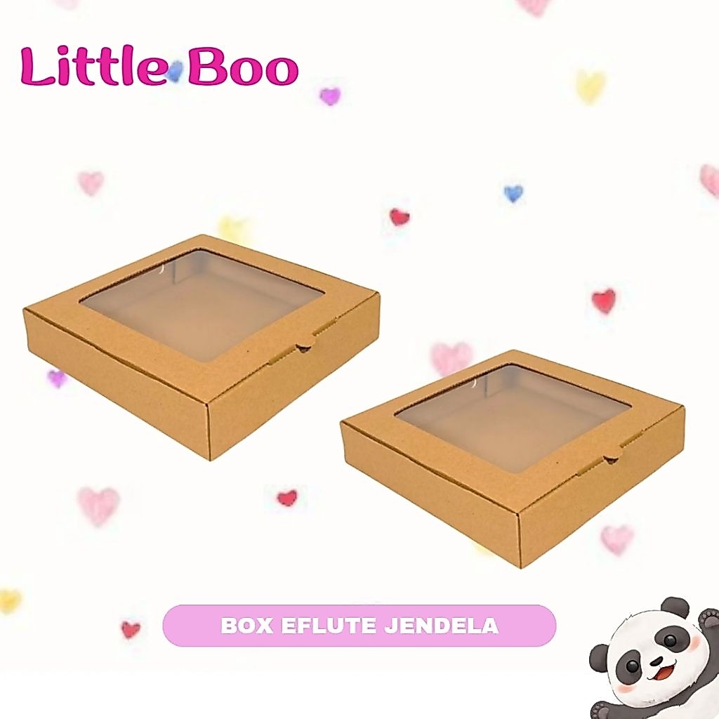 E-FLUTE Box Kardus Coklat Packaging Brownies Olshop Souvenir Baju Kotak Kado
