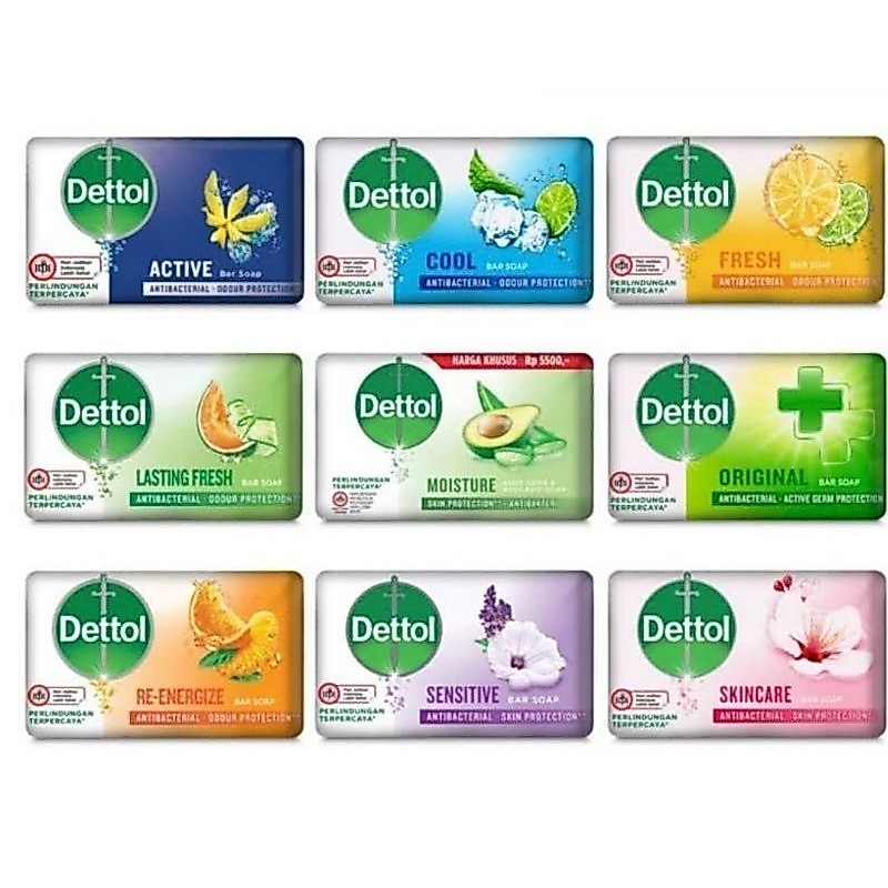 [READY - 100 gr] Dettol 100 gram Sabun Batang Dettol 100gr Sabun Mandi Dettol Besar