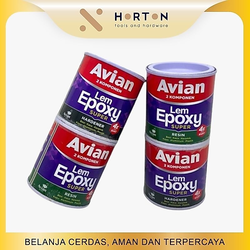 Perekat Epoksi Dua Komponen Resin dan Hardener 170 Gram untuk Kayu Logam Kaca
