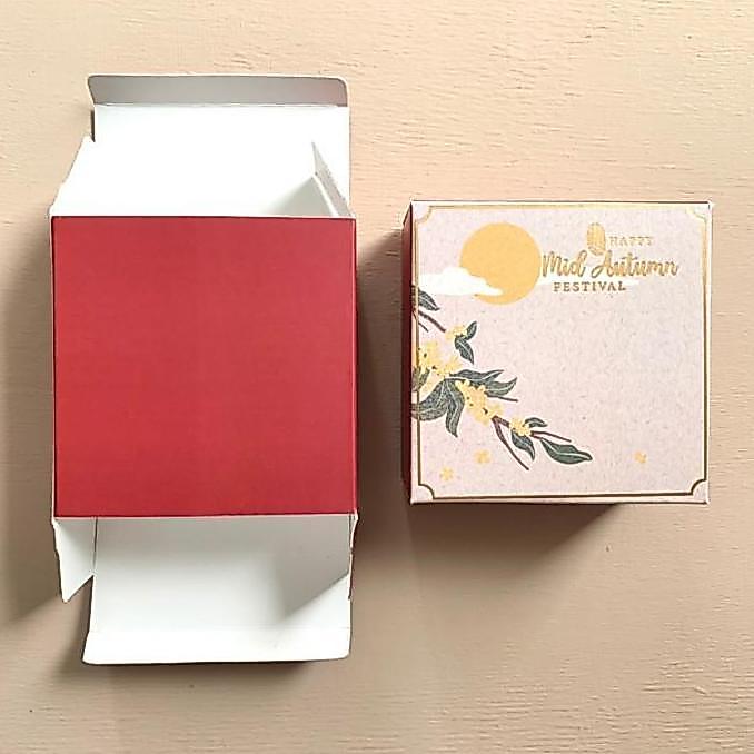 (Isi 4) Box Mooncake Satuan Kotak Kue Bulan Dus Mooncake 125gr - 180gr