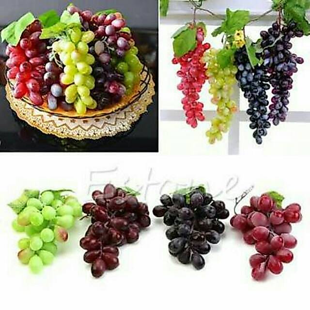 Anggur/anggur hias/buah hias/pajangan buah/hiasan meja/anggur plastik/anggur karet/dummy grape