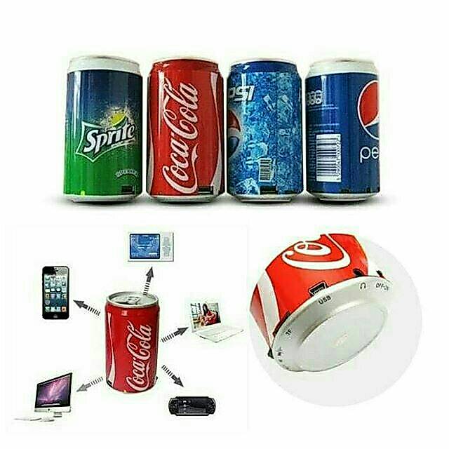 MP3 SPEAKER KALENG / SPEAKER PORTABLE KALENG MINUMAN / MUSIC BOX KALENG UNIK
