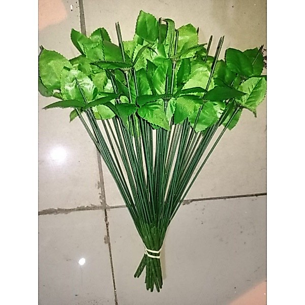 Tangkai bunga mawar cabang 7 / Tangkai Bunga Kawat Artificial Hias / Tangkai Bunga Palsu / 1 lusin