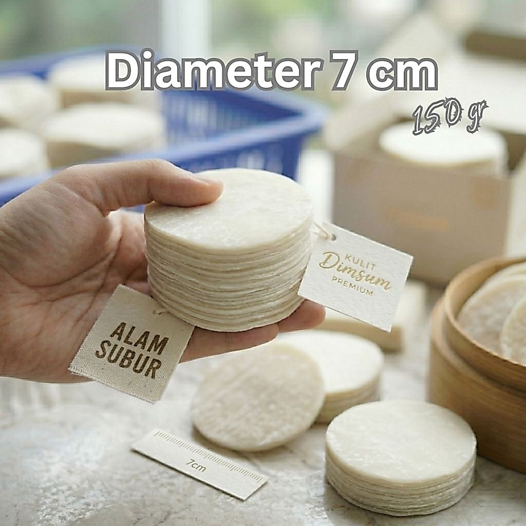 Kulit dimsum tipis lembut. Diameter 7cm. 45 lembar