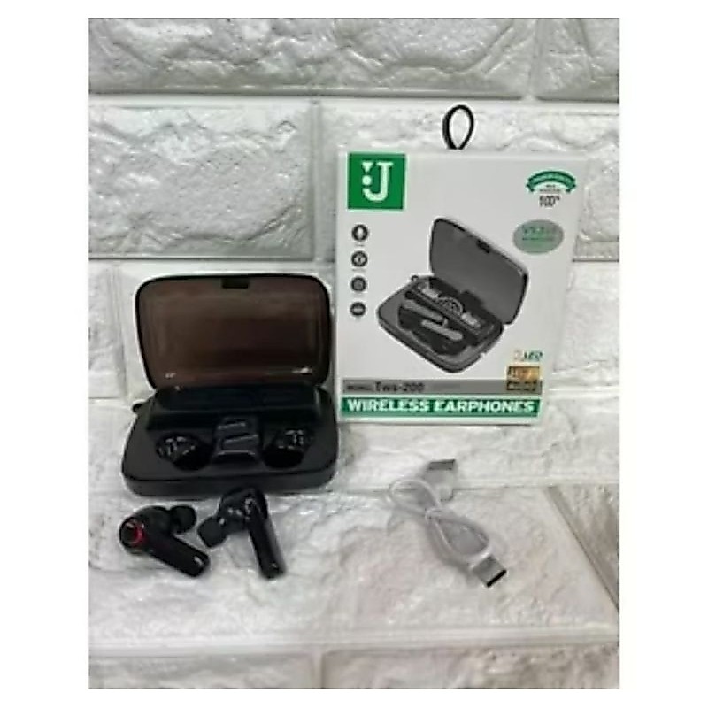 Handsfree Headset Bluetooth TWS-200 M12 Wireless Earphone Headset Stereo Mic Suara Jernih Musik HP
