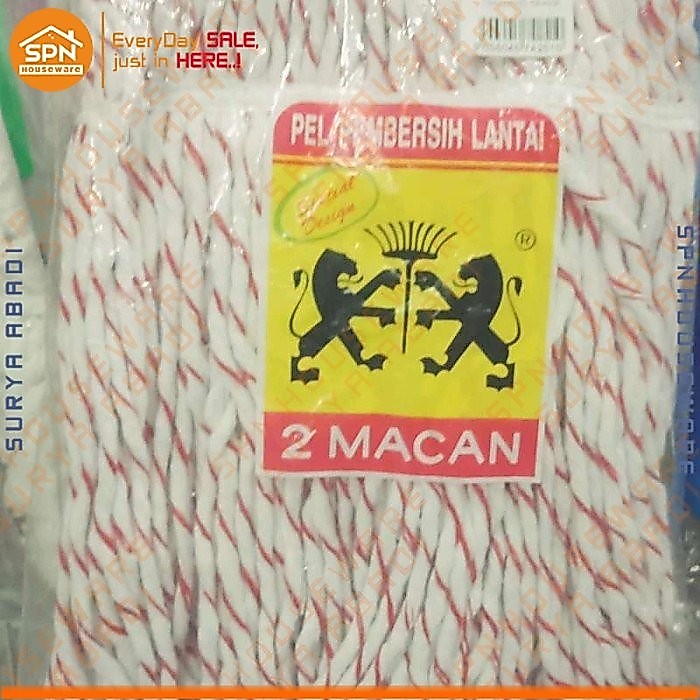 2 MACAN Pel Lantai Pel & Gagang Orange