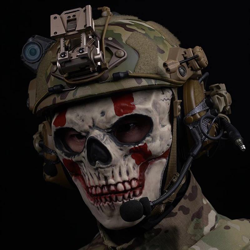 Ghost Balaclava Skeleton Ski Mask Ghost Cod Halloween Cosplay Costume Ghost Balaclava Windproof Airs