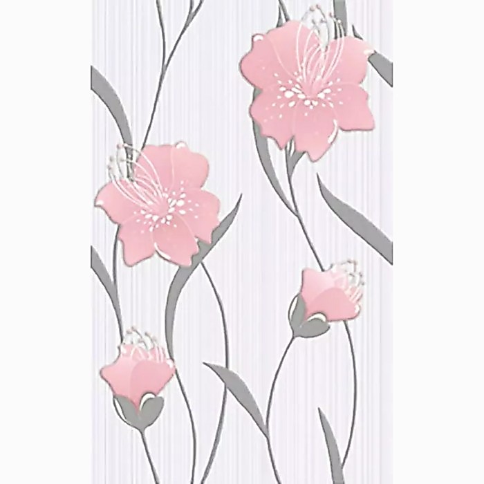 Keramik dinding glossy Mulia ariana deco rose 25x40