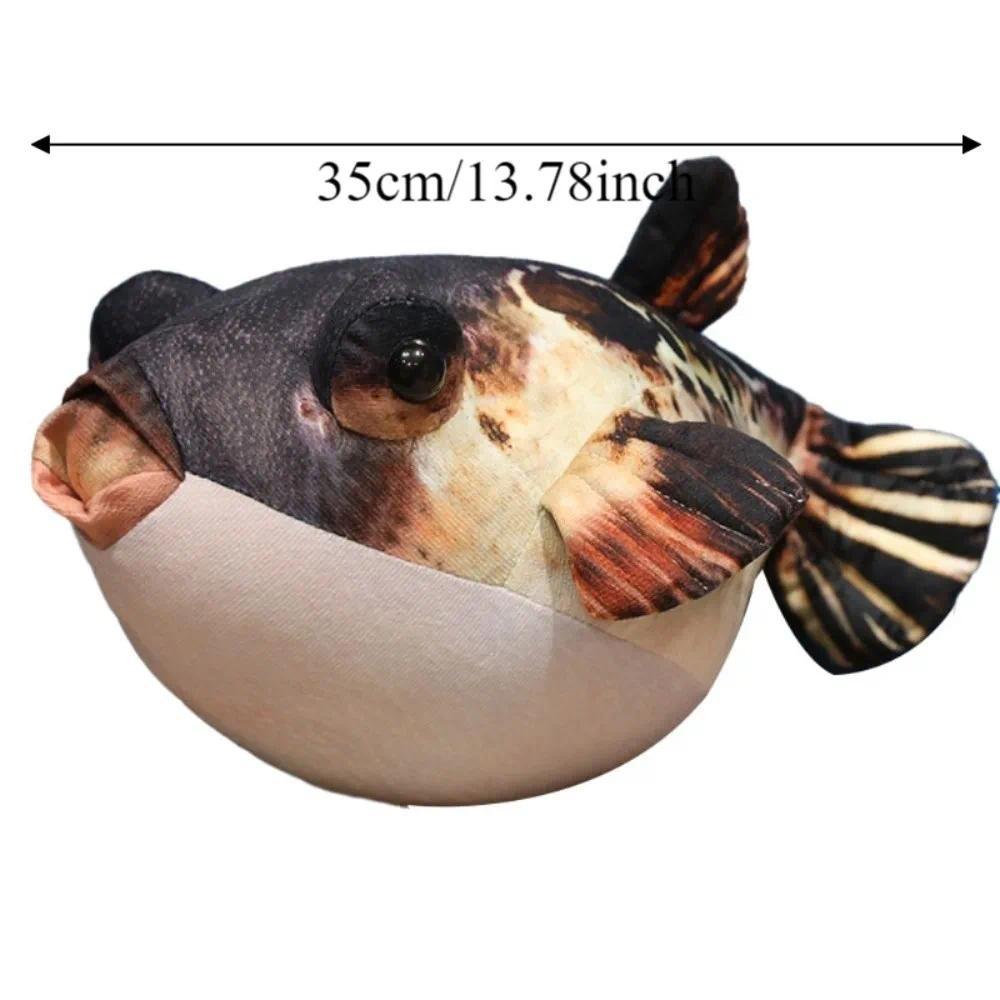 Stuffed Animals Simulation Puffer Fish Sofa Decorative Back Cushion Puffer Fish Pendant Sleeping 20c