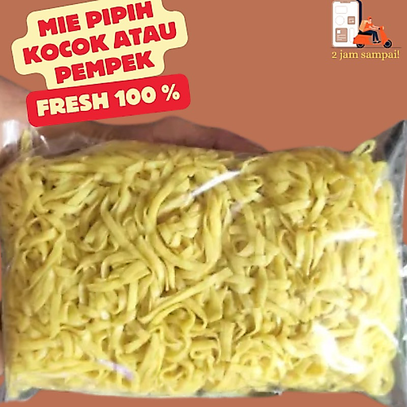 Mie Pipih Kuning Mie Kocok Mie Pempek 500 Gram KIRIM INSTAN BANDUNG