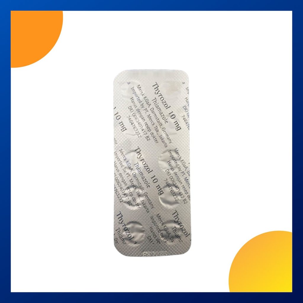 THYROZOL 10 MG 1 BLISTER @ 10 TABLET SALUT SELAPUT