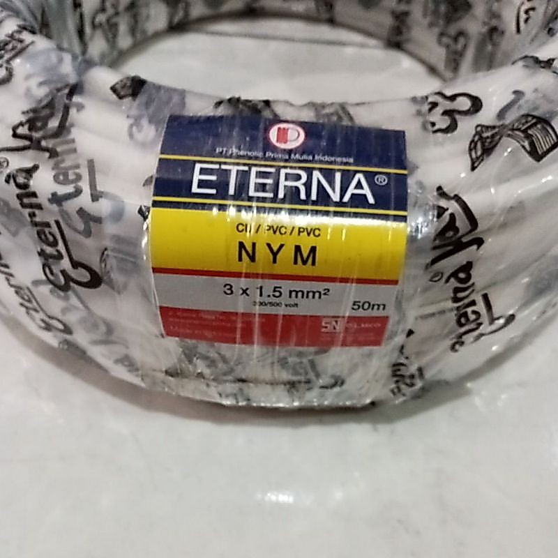 Kabel eterna 3x1.5 meteran/kabel eterna 3x1.5/permeter eterna kawat