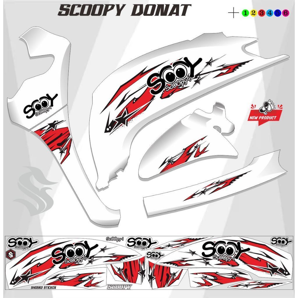 VARIASI SCOOPY / STRIPING SCOOPY FI SCOOPY NEW / STIKER VARIASI SCOOPY DONAT VARIASI