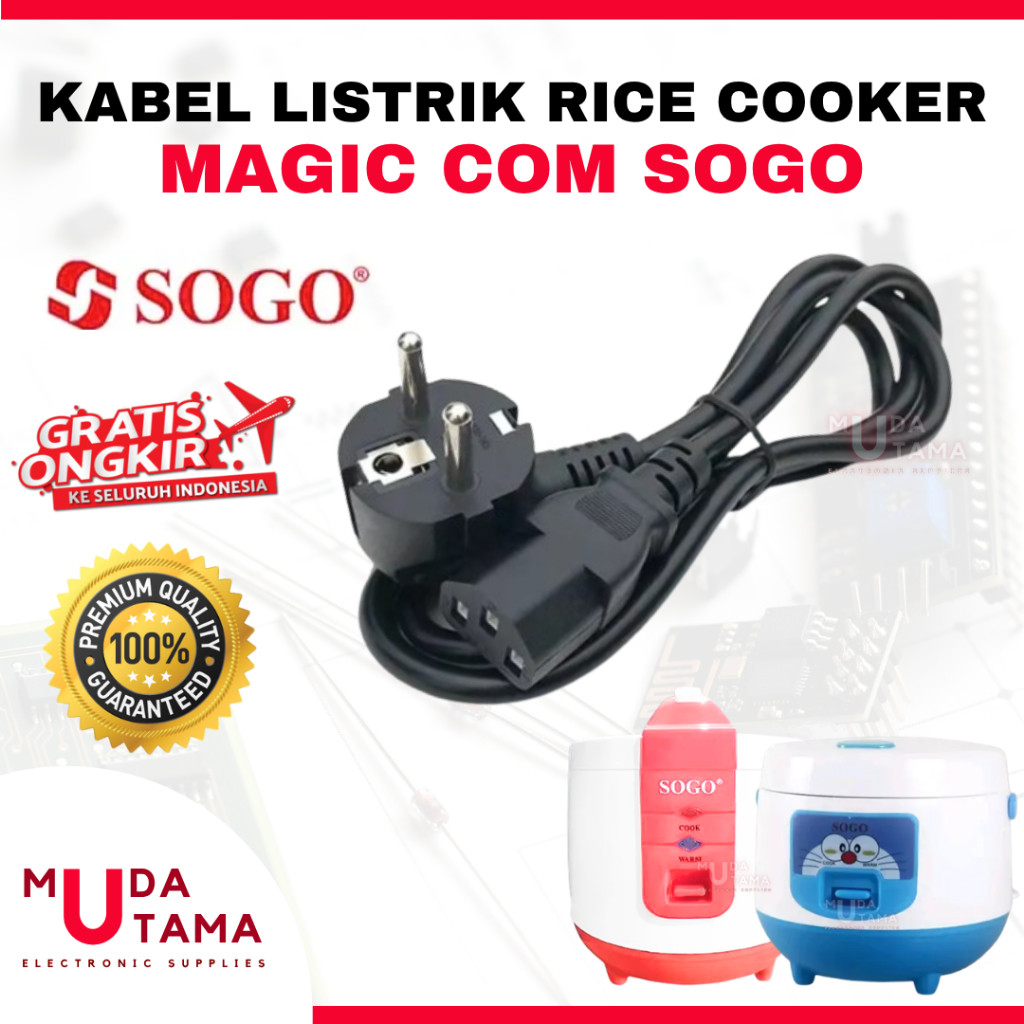 Kabel Rice Cooker MagicCom SOGO | Cok Kabel MagicCom SOGO | Kabel Listrik Magic Com SOGO | Kabel Lis