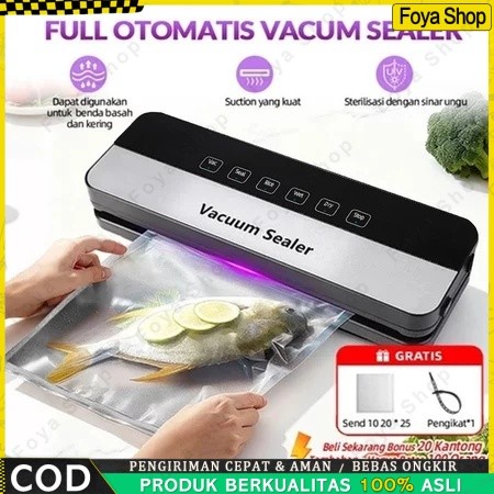Alat Vakum Makanan Frozen Vacum Sealer Alat Vakum Makanan Basah Kering Frozen Food Seal Free 10 Kant