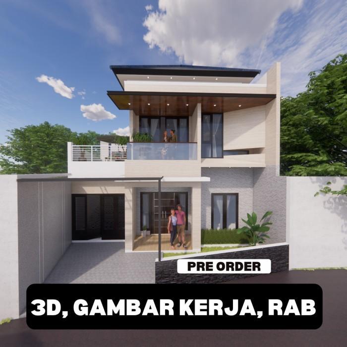 Desain Rumah Lengkap 2D,3D dan RAB