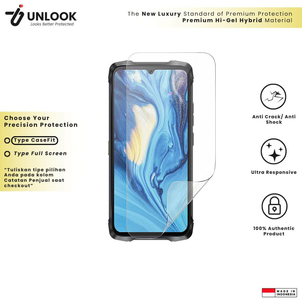 UNLOOK Hi-GEL HYBRID Hydrogel+ Screen Guard for Cubot KingKong Power 3,  Mini 4,  Mini 2,  ES 3,  ES