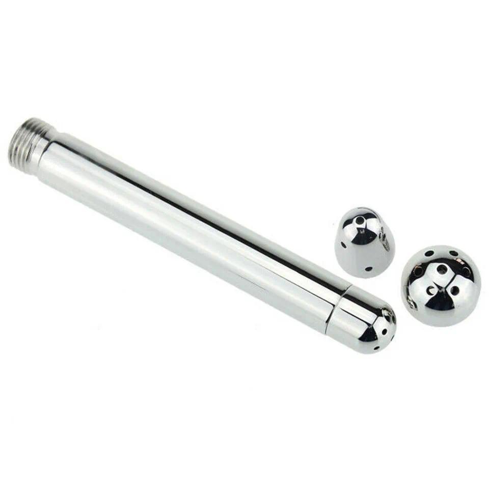 ANAL DOUCHE Enema Shower Efficient Anal Douche Set Aluminum Enema Shower with 3 Head Options for Com