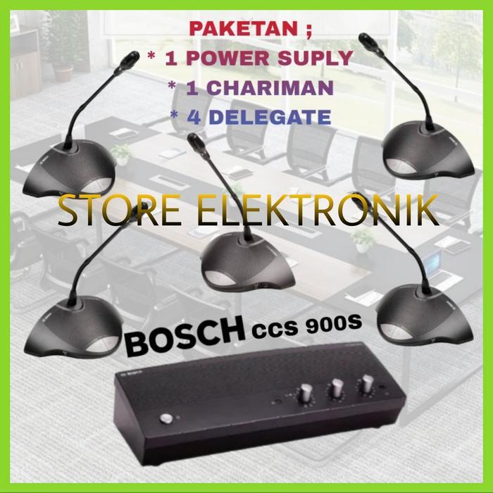 PAKET 5 MIC CONFERENCE BOSCH CCS 900S, 1 PEMIMPIN, 4 ANGGOTA, 1 POWER