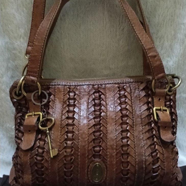TAS FOSSIL VINTAGE KULIT ASLI