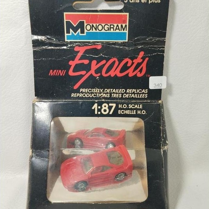 MONOGRAM MINI EXACTS 1/87 FERRARI F40 MERAH HO SCALE CADATOYS