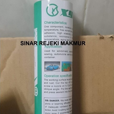 Lem Sealant Xyg Hitam Pu Polyurethane 310 Ml Khusus Untuk Pemasangan Kaca