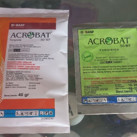 Obat ampuh untuk hama , Fungisida Sistemik Dimetomorf 50WP - 40 - Acrobat -  Gram cabai , jagung , k