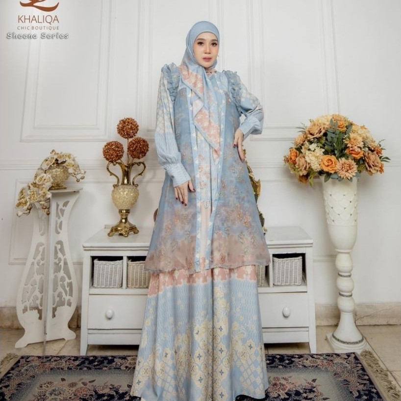 SHEENA SERIES by CHIC BOUTIQUE SISTA ALZHEA PREMIUM GAMIS CANTIK SET SCRAFT PACKING BOX DRESS LEBARA