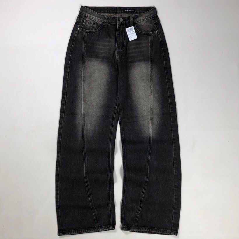 S-Bin Black Washed Baggy Denim