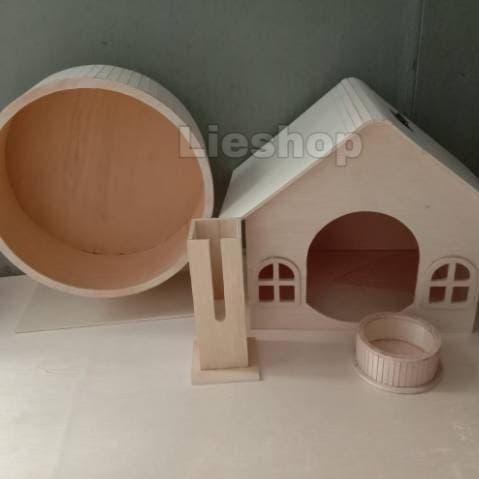 Perlengkapan landak mini / rumah landak / wheel landak