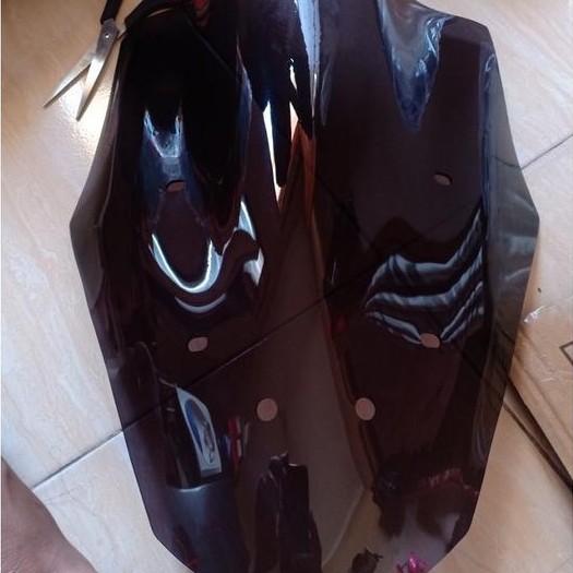 Visor Windshield Variasi NMAX Old Lama 2015 - 2019 Tinggi 46cm - HITAM