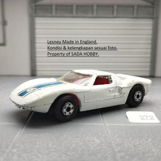 LESNEY MATCHBOX SUPERFAST FORD GT PUTIH ENGLAND UNIT ONLY CADATOYS