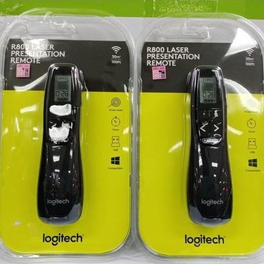 Logitech Pointer R800 Laser Presentation Remote Laser Hijau Original