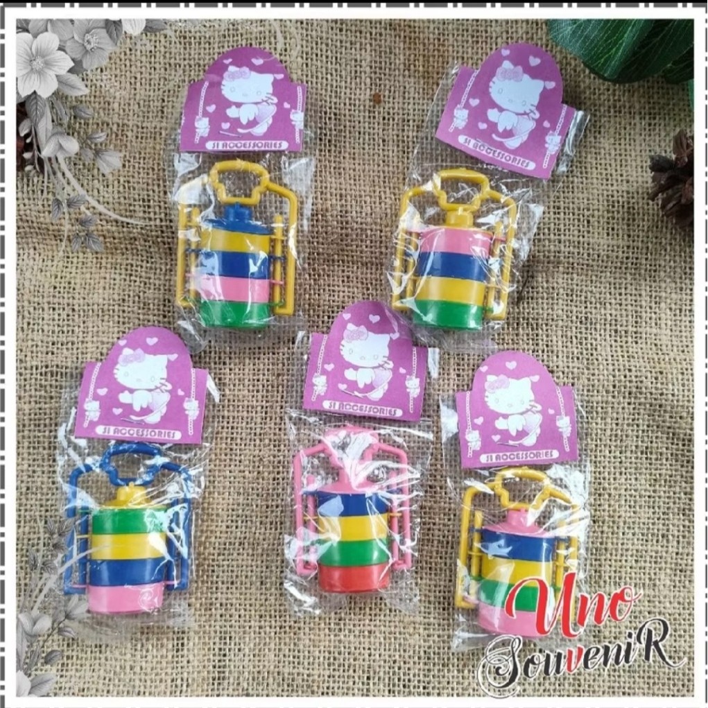 UnnoS II Mainan Anak ISI 50 PCS Rantang Mini Plastik | Rantang Susun Mini