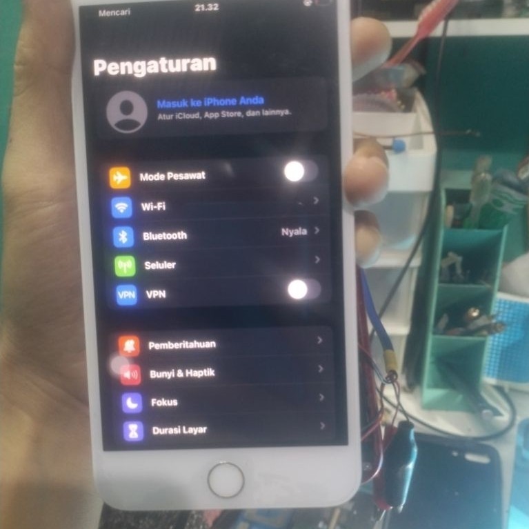 iphone 7 plus mesin normal mines tidak ada batre