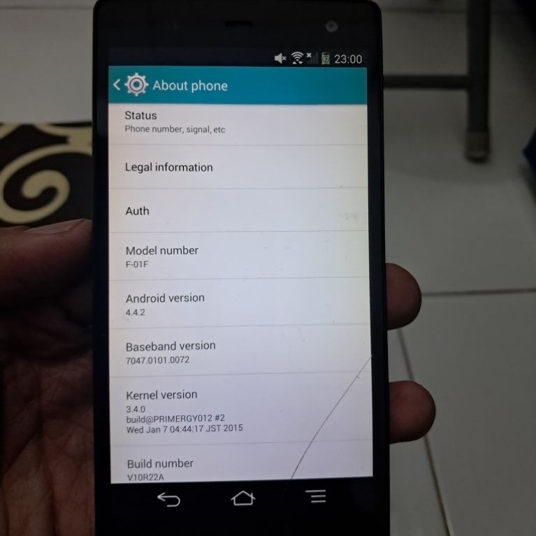 Fujitsu F01F Hp Jepang Kondisi Bekas