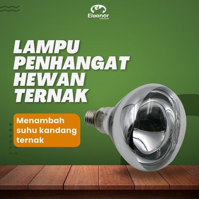 Lampu Penghangat Ternak Anakan Domba Kambing Sapi Babi - Putih, 200W