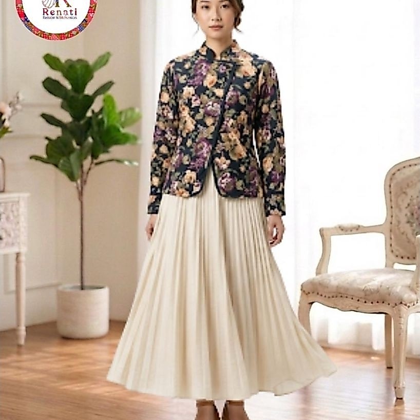 Kebaya Bunga Lilac Series, Atasan Batik Wanita Elegan - Model Batik Modern