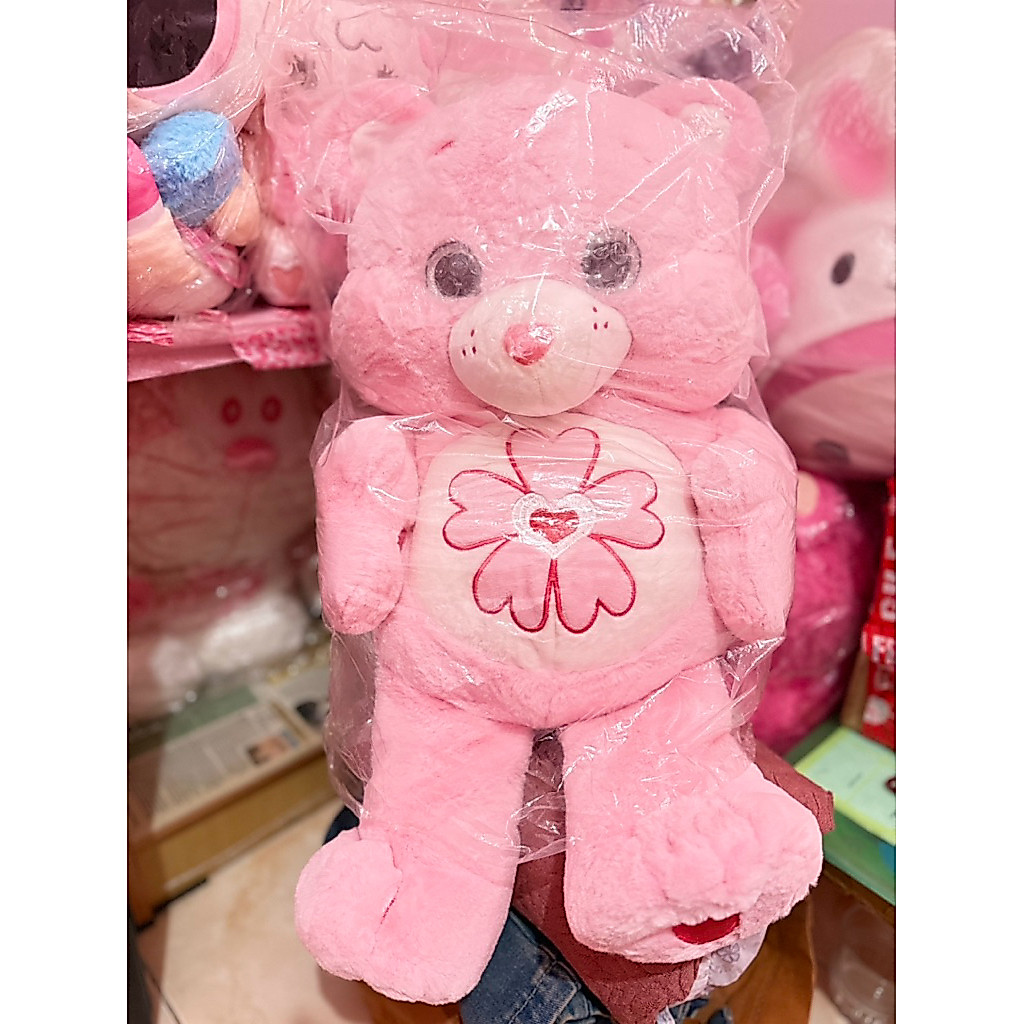 BONEKA CARE BEARS SAKURA PINK ORI BESAR DAN SEDANG