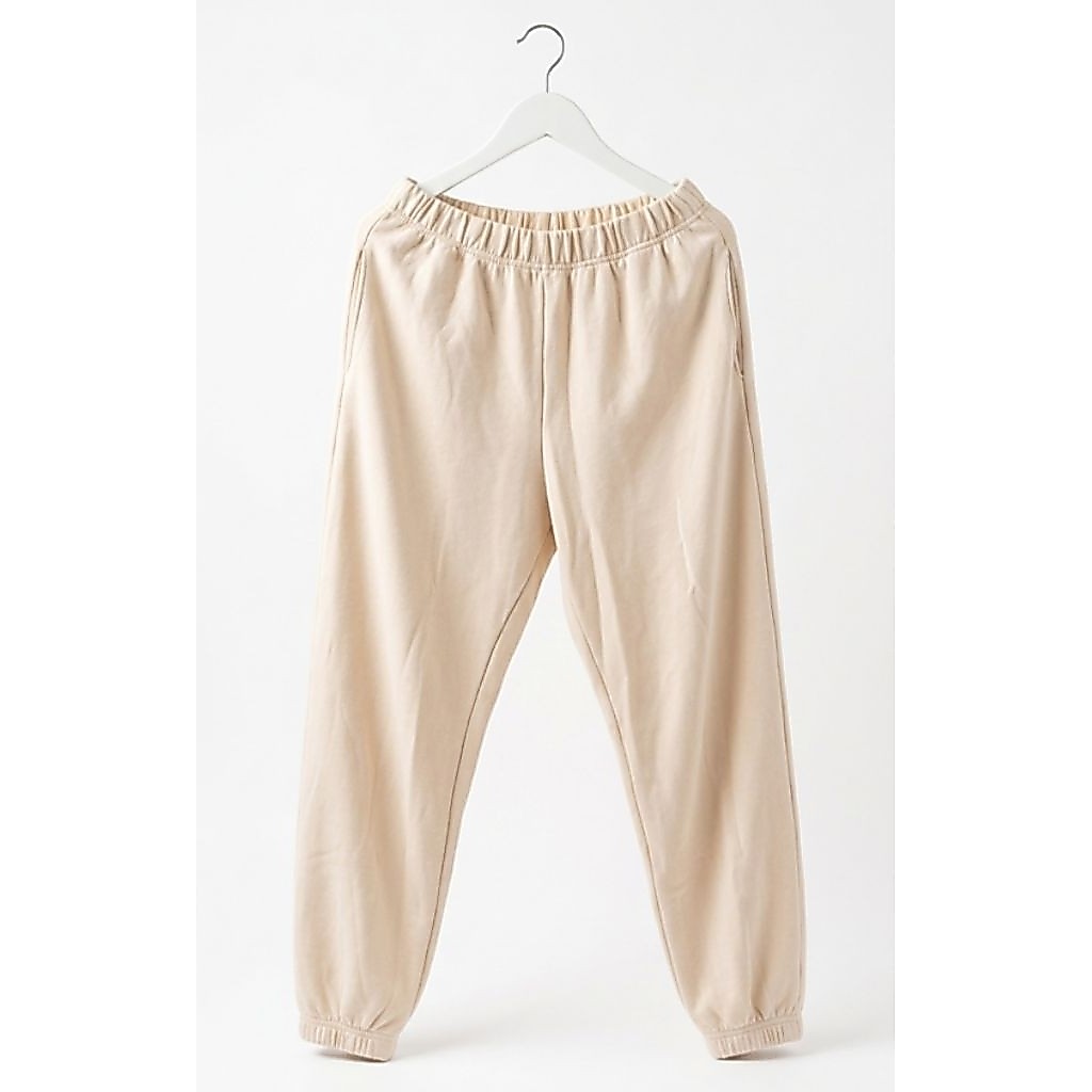 ​[PRELOVED] Celana Jogger Pants Cream / Beige - Sweatpants Wanita Aesthetic