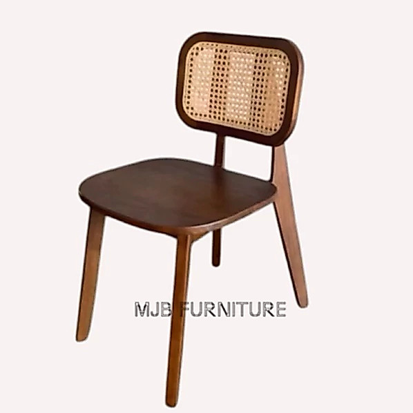 kursi cafe rotan kayu jati minimalis / kursi teras rumah kayu jati / kursi rotan kayu estetik