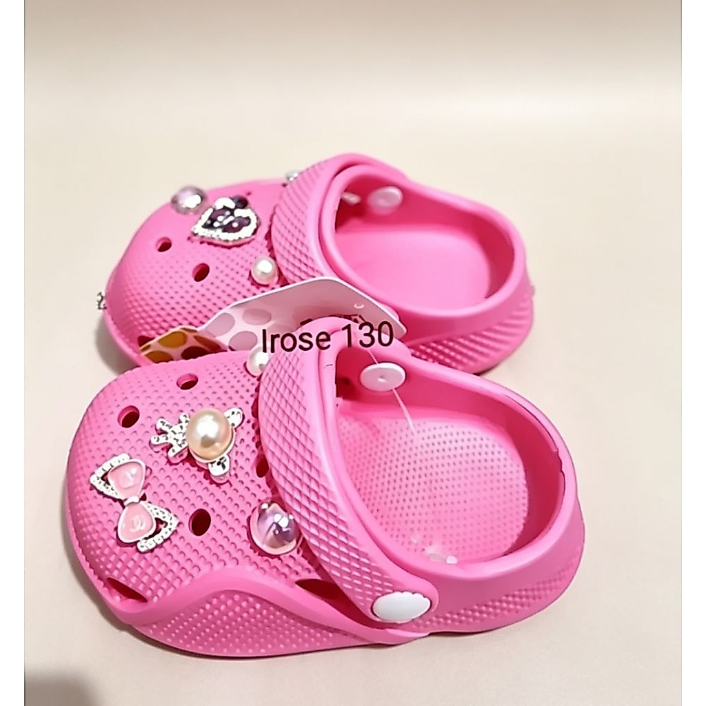 Sepatu Sandal Anak Perempuan IRose 130 - Model Clog Hias Mutiara Permata
