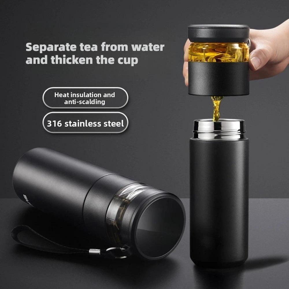 Multi-functional outdoor tea-water separation ulated cup, 316 stainless steel water cup, household t