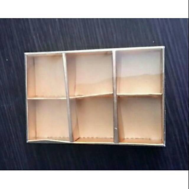 Box coklat sekat 6 (3x2) - box kue - kotak sekat 6 Jakarta - bisa Gosend